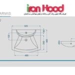 روشویی پایه دار گلسار مدل پارمیس