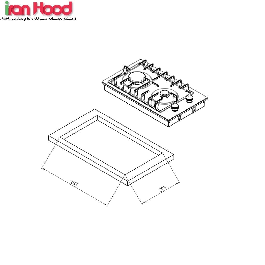 camer-boresh-2 ابعاد برش اجاق گاز صفحه ای کن مدل کامر camer